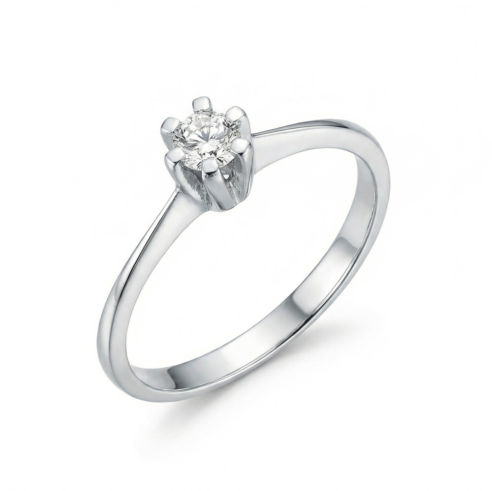 Годежен пръстен бяло злато със шест щифта SUSAN.