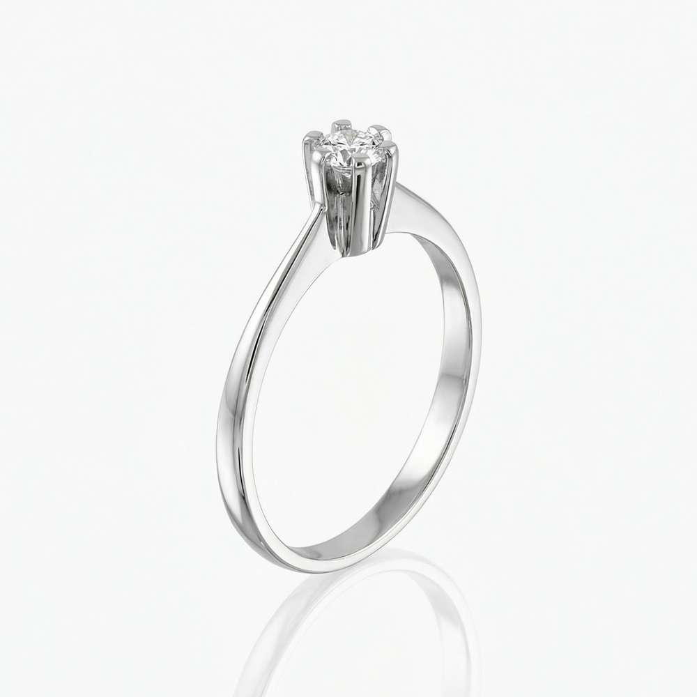 Годежен пръстен бяло злато със шест щифта SUSAN.