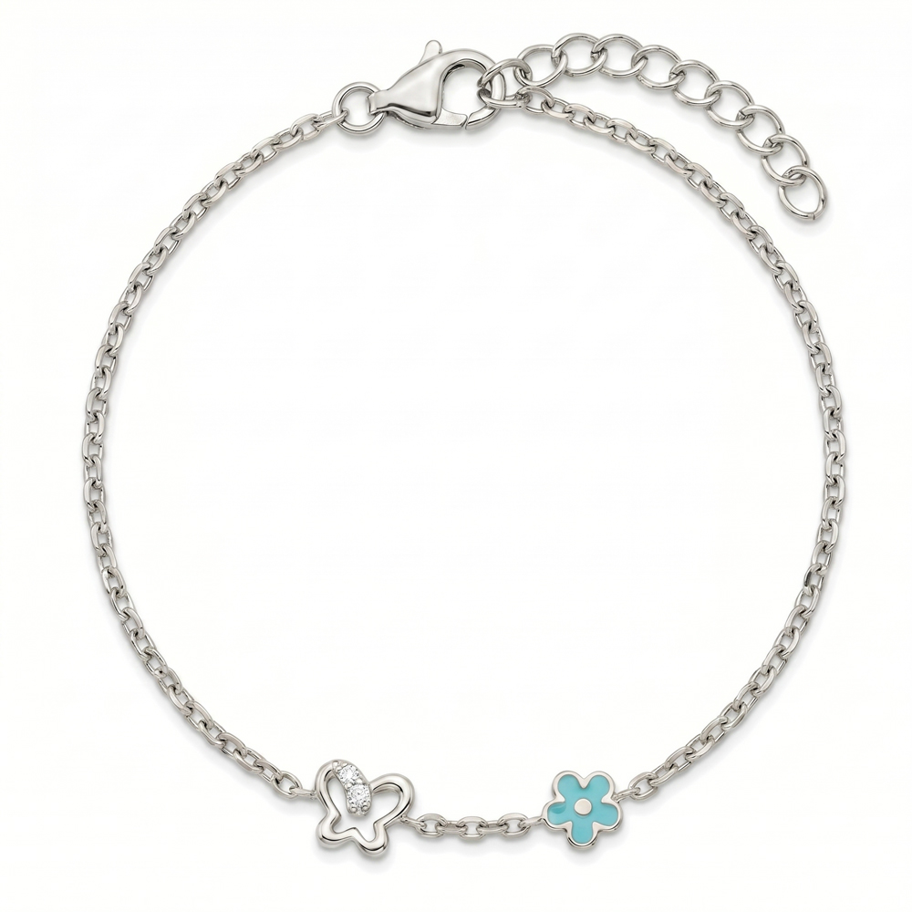 Детска гривна от бяло злато ÉLORA BLOOM