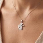 Висулка бяло злато ангелче Little Angel White