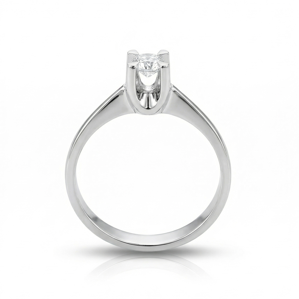 Диамантен годежен пръстен от бяло злато RAYA