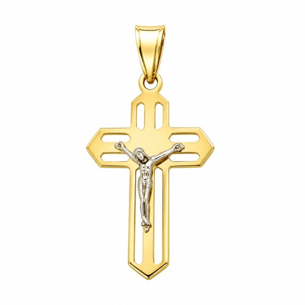 Златен кръст с разпятие SACRED FAITH