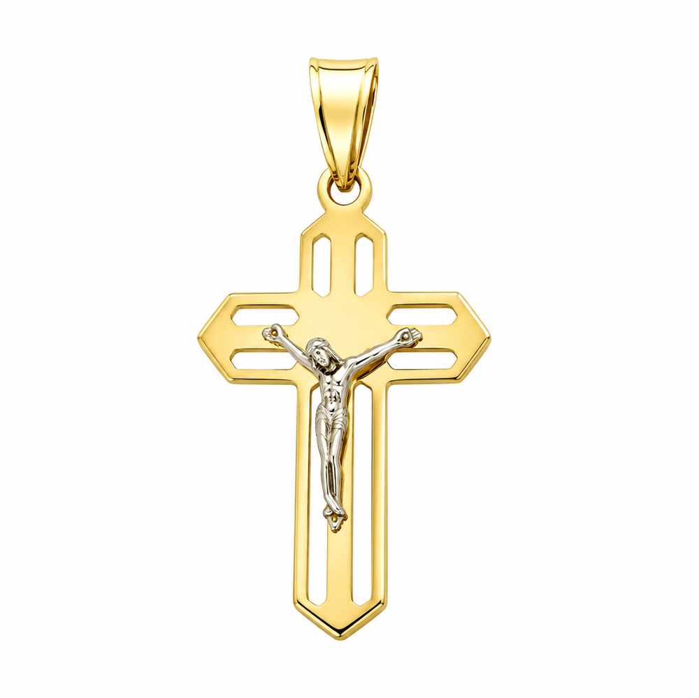 Златен кръст с разпятие SACRED FAITH