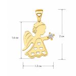 Златна висулка ангелче Little Angel