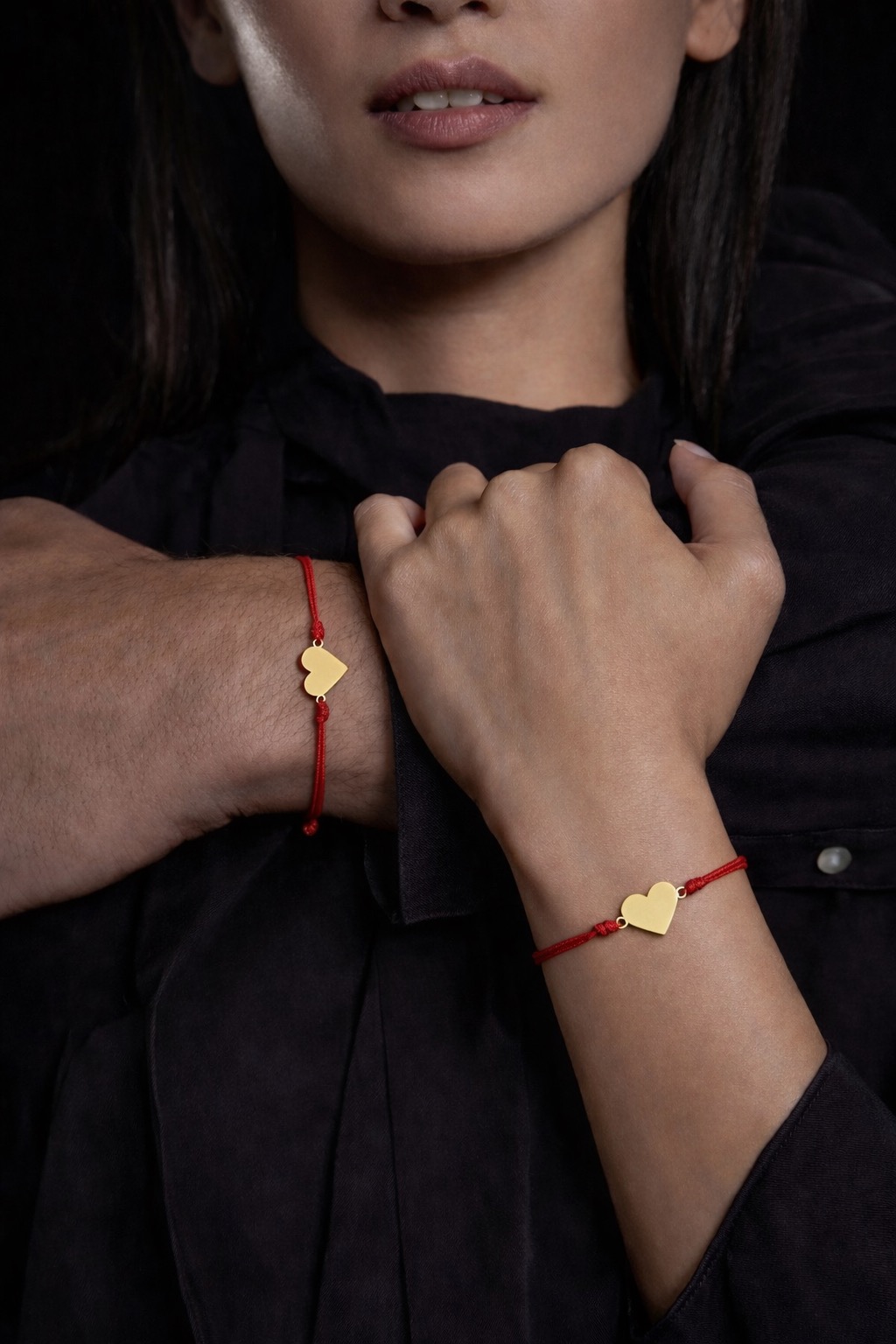 Чеверн конец гривна със златно сърце за гравиране 3ц