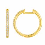 Златни обеци Crystal Line Hoops