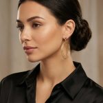 Обеци от жълто злато халки Golden Orbit