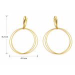 Обеци от жълто злато халки Golden Orbit