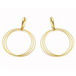 Обеци от жълто злато халки Golden Orbit