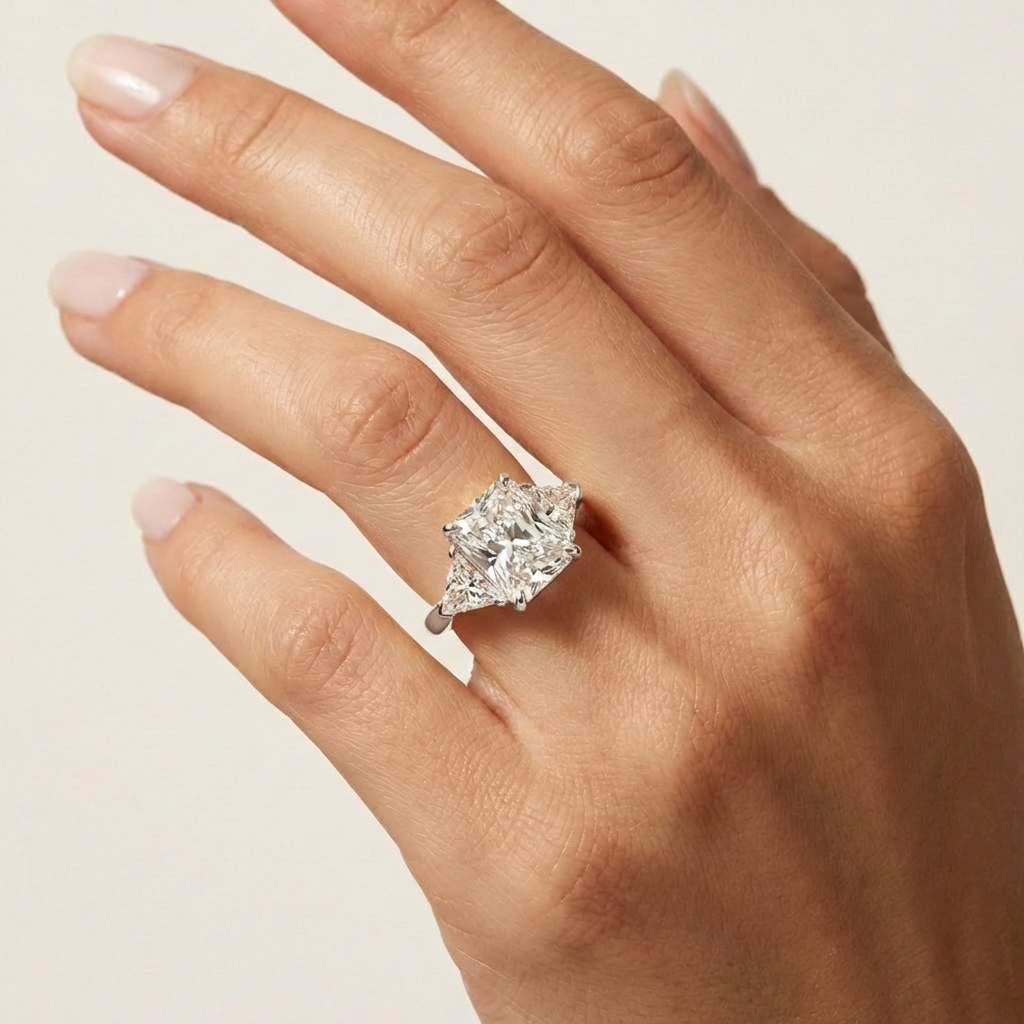 Диамантен пръстен 4 карата диаманти 3р