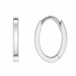 Златни обеци Classic Hoops White