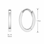 Златни обеци Classic Hoops White