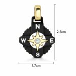 Мъжка висулка COMPASS NOVA от титан и злато