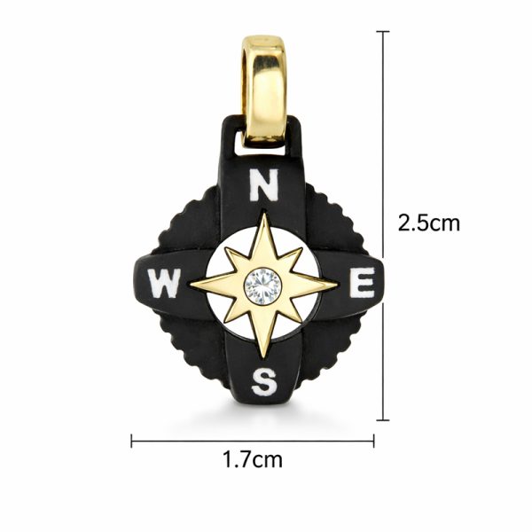 Мъжка висулка COMPASS NOVA от титан и злато