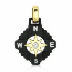 Мъжка висулка COMPASS NOVA от титан и злато
