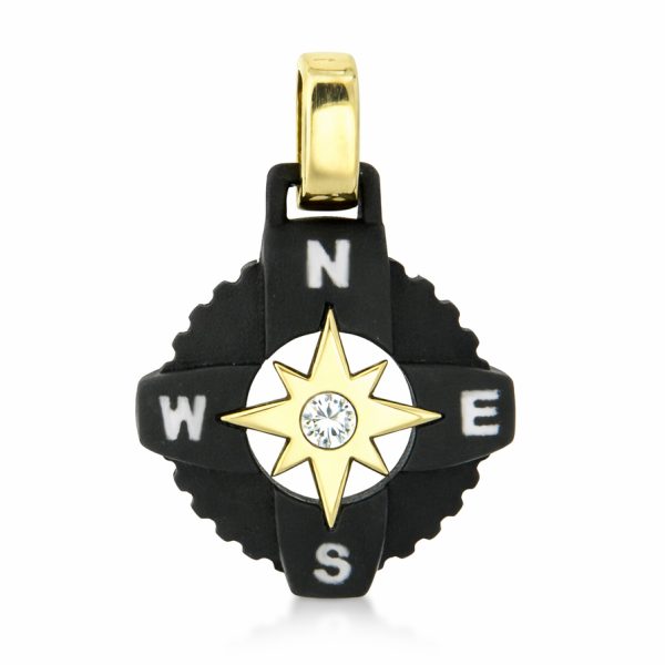 Мъжка висулка COMPASS NOVA от титан и злато