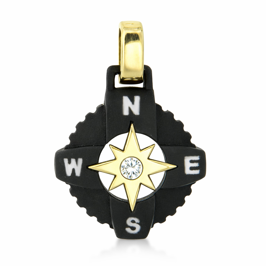Мъжка висулка COMPASS NOVA от титан и злато