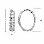 Златни обеци Bubble Hoops White