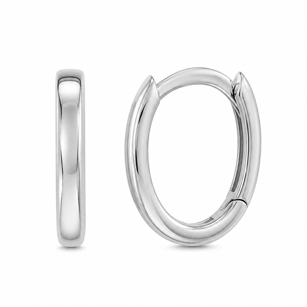 Халки бяло злато Classic Hoops