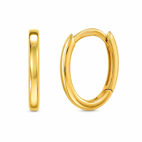 Халки жълто злато Classic Hoops – класически обеци