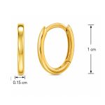 Халки жълто злато Classic Hoops