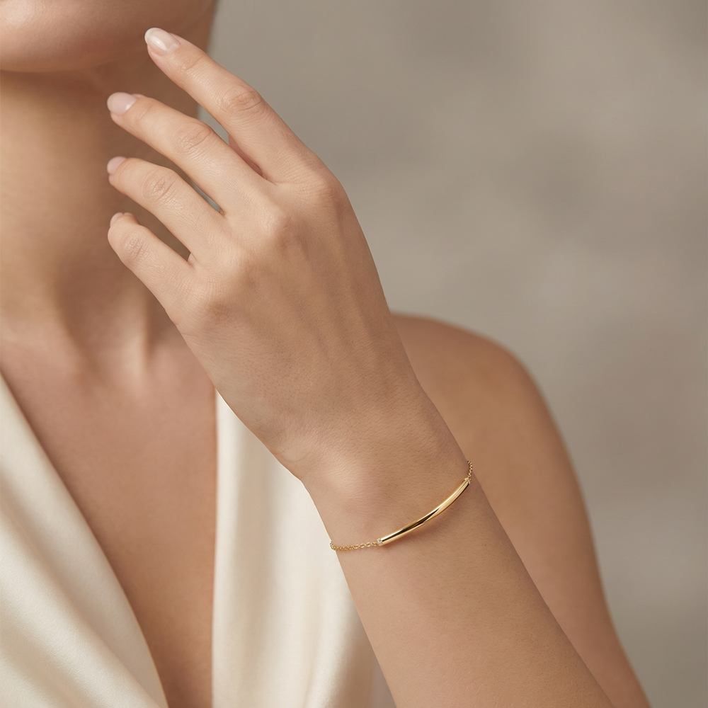 Дамска златна гривна LINEA