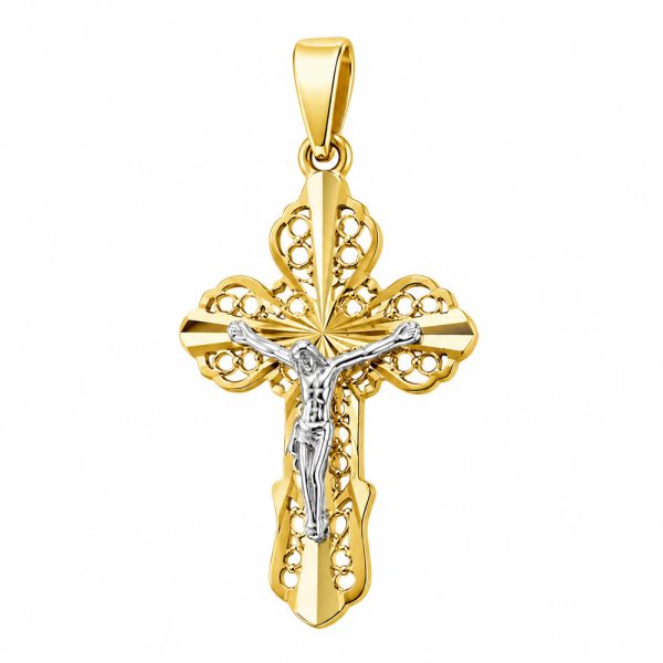 Златен кръст с разпятие ROYAL FAITH