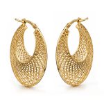 Златни висящи обеци Golden Mesh
