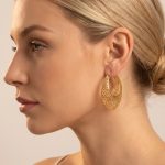 Златни висящи обеци Golden Mesh
