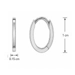 Златни обеци Classic Hoops White