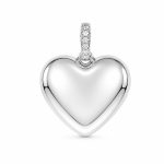 Висулка бяло злато сърце Golden Heart White