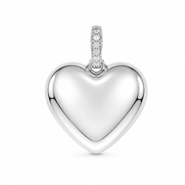 Висулка бяло злато сърце Golden Heart White – елегантен модел
