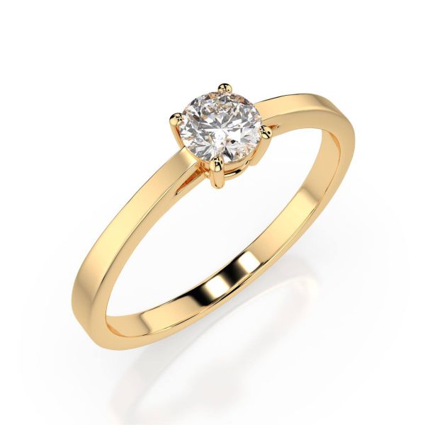 Годежен пръстен с диамант Aveline Solitaire | GOLD ADDICTED