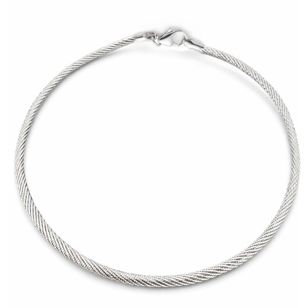 Гривна от бяло злато White Mesh – елегантна плетена дамска гривна