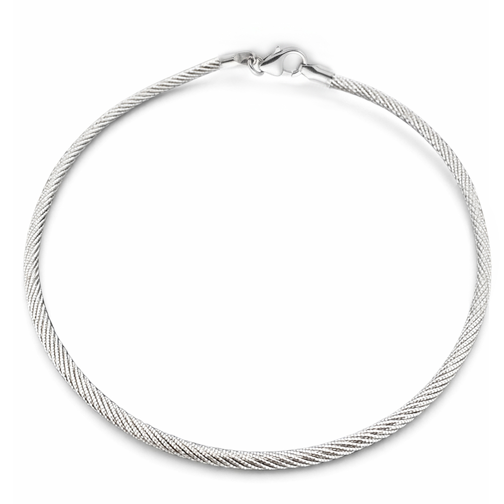 Гривна бяло злато White Mesh