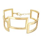 Твърда златна гривна LUXORA FRAME 