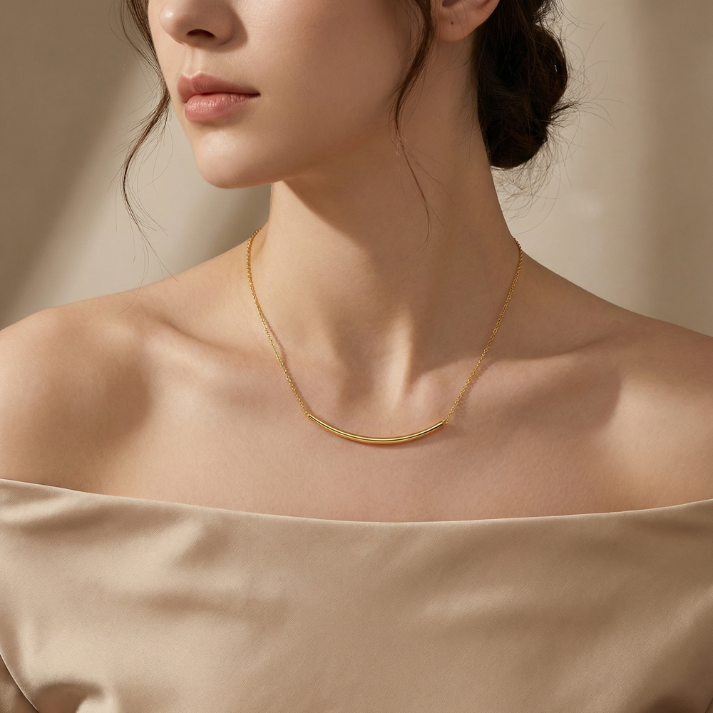 Дамско златно колие LUMINA 14К | Минималистичен елегантен дизайн е