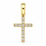 Златен кръст с цирконии Crystal Faith
