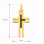 Златен кръст с черен оникс Black Cross