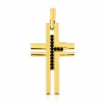 Златен кръст с черен оникс Black Cross
