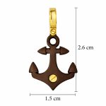 Мъжка висулка титан BLACK ANCHOR от жълто злато