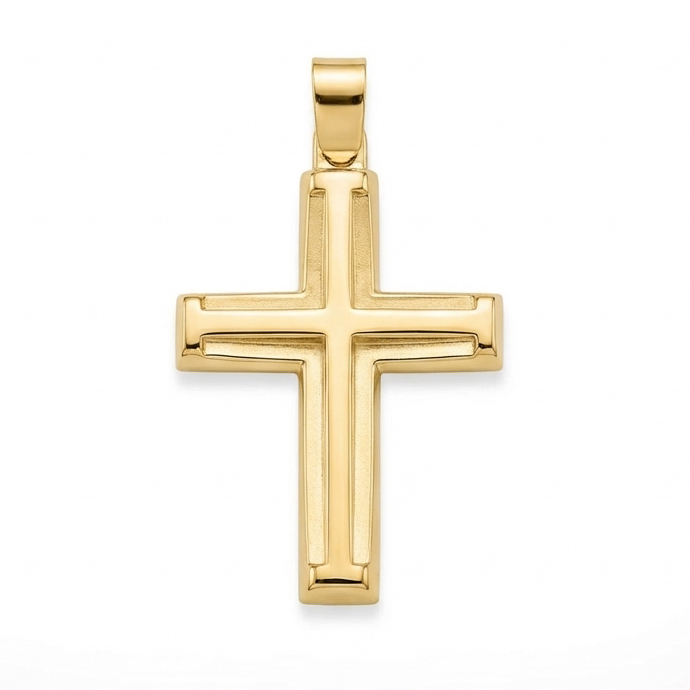 Златен кръст от жълто злато Elegant Cross