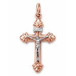 Кръст от розово и бяло злато ROSE DIVINITY