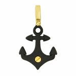 Мъжка висулка BLACK ANCHOR от титан и жълто злато