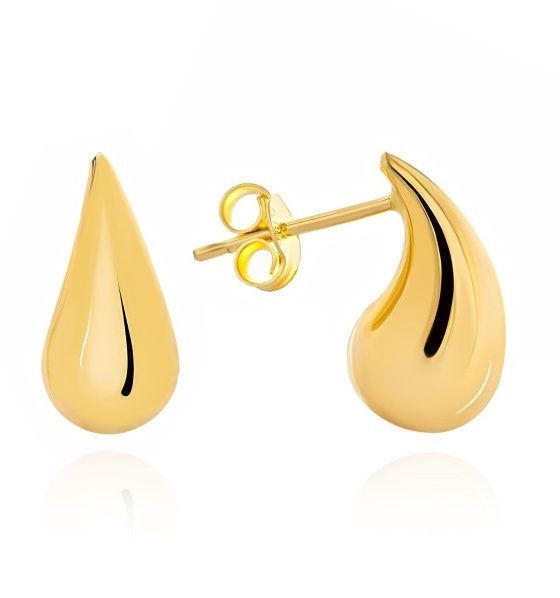 Златни обеци капка