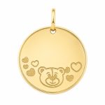 Златен медальон с мече TEDDY LOVE