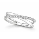 Диамантен пръстен бяло злато INFINITY DUO