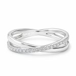 Диамантен пръстен бяло злато INFINITY DUO