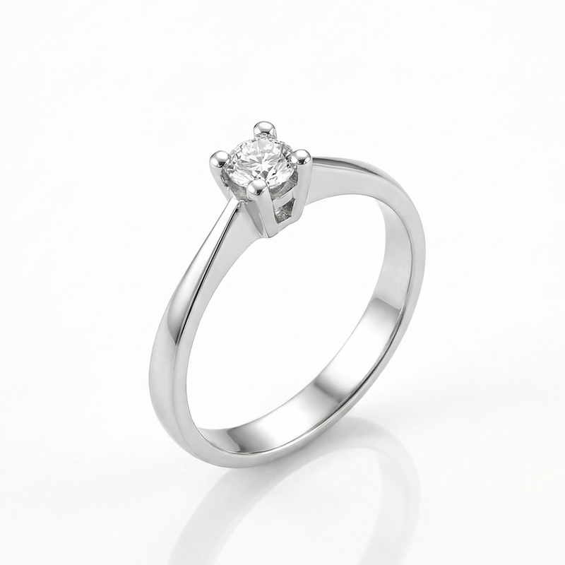 Годежен диамантен пръстен от бяло злато VENI