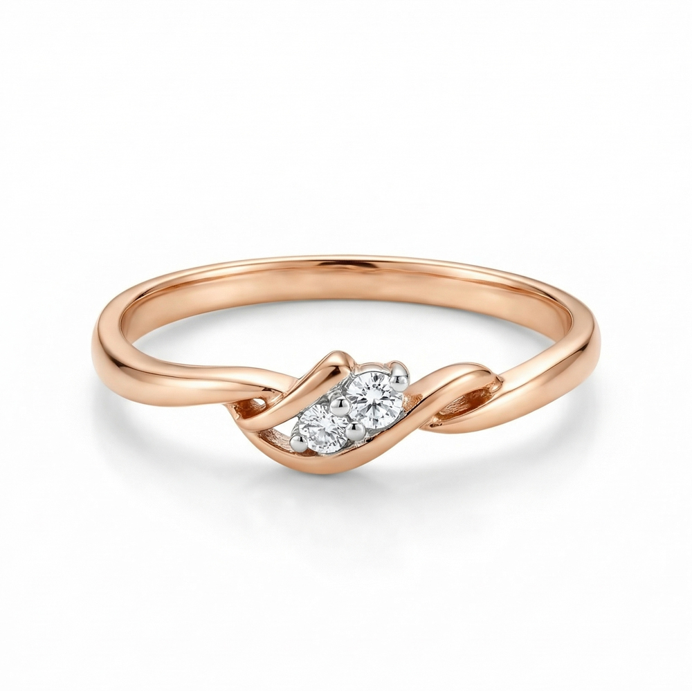 Розово злато диамантен пръстен KARI